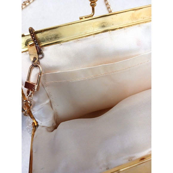 Victorian Glass BEADED Iridescent Bead 14K Plated Evening ART DECO NOUVEAU Purse - Picture 12 of 16